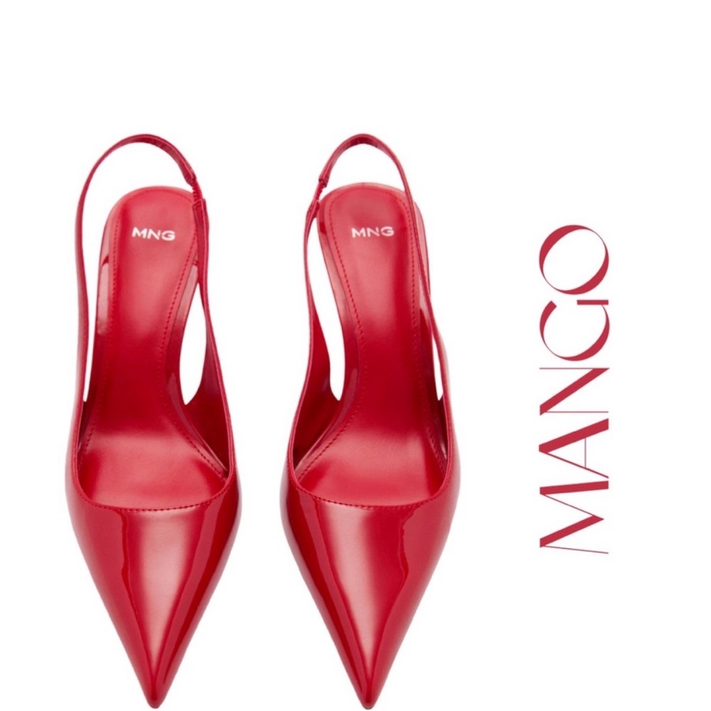 Zara Red Slingback Heels